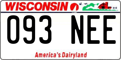 WI license plate 093NEE