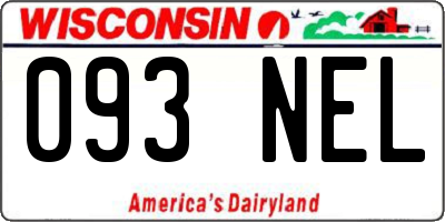 WI license plate 093NEL