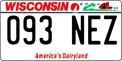 WI license plate 093NEZ