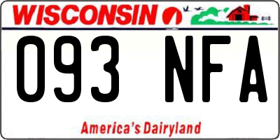 WI license plate 093NFA