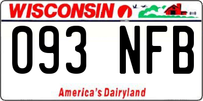WI license plate 093NFB