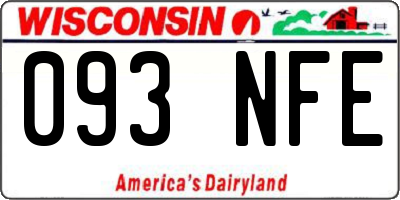 WI license plate 093NFE