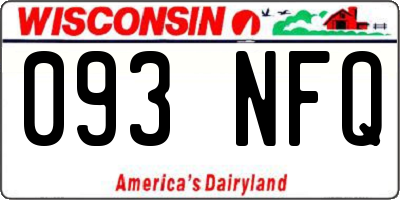 WI license plate 093NFQ