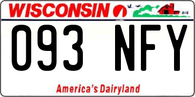 WI license plate 093NFY