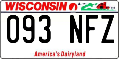 WI license plate 093NFZ