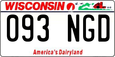 WI license plate 093NGD