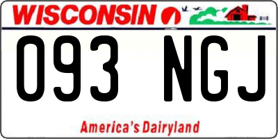 WI license plate 093NGJ