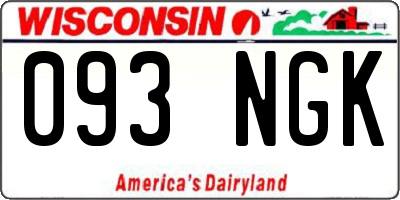 WI license plate 093NGK