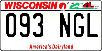 WI license plate 093NGL