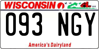 WI license plate 093NGY