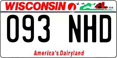 WI license plate 093NHD