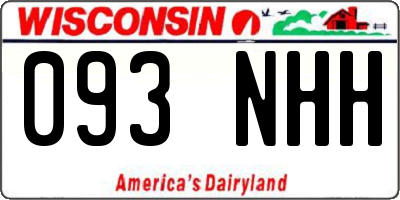 WI license plate 093NHH
