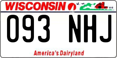 WI license plate 093NHJ
