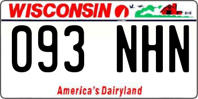 WI license plate 093NHN