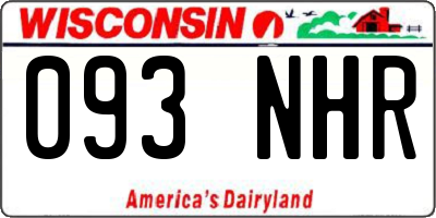 WI license plate 093NHR
