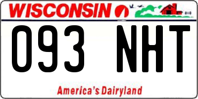 WI license plate 093NHT