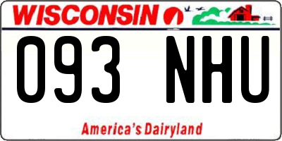 WI license plate 093NHU