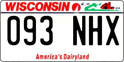 WI license plate 093NHX