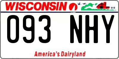 WI license plate 093NHY