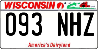 WI license plate 093NHZ