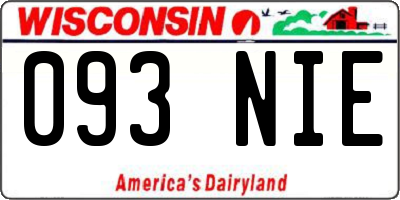 WI license plate 093NIE