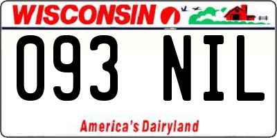 WI license plate 093NIL