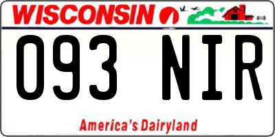 WI license plate 093NIR