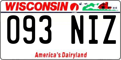 WI license plate 093NIZ