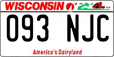 WI license plate 093NJC