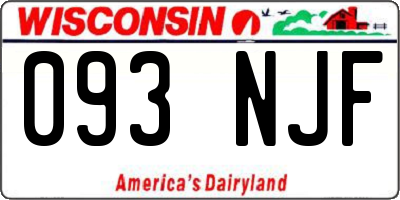 WI license plate 093NJF