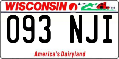 WI license plate 093NJI