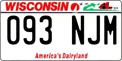 WI license plate 093NJM