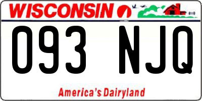 WI license plate 093NJQ