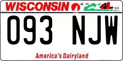 WI license plate 093NJW