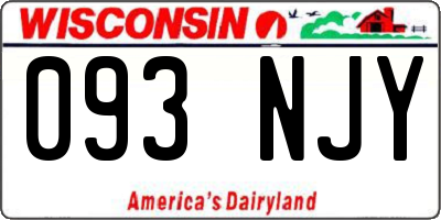 WI license plate 093NJY