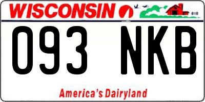 WI license plate 093NKB
