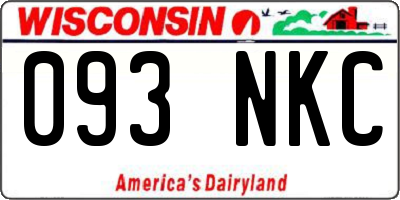 WI license plate 093NKC
