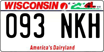 WI license plate 093NKH