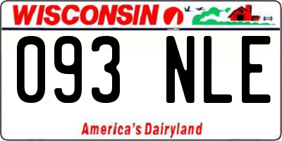 WI license plate 093NLE