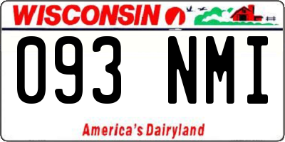 WI license plate 093NMI