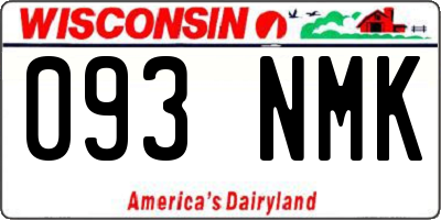 WI license plate 093NMK