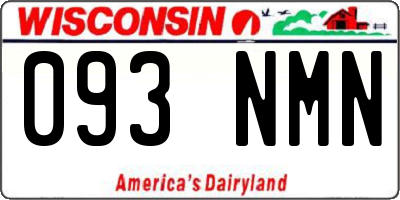 WI license plate 093NMN