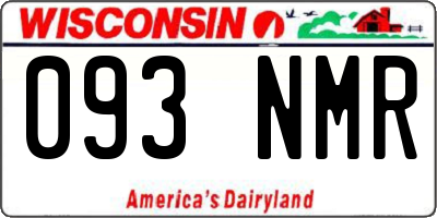 WI license plate 093NMR