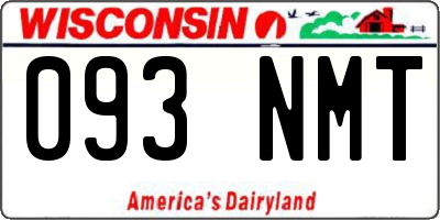 WI license plate 093NMT
