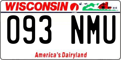WI license plate 093NMU