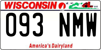 WI license plate 093NMW