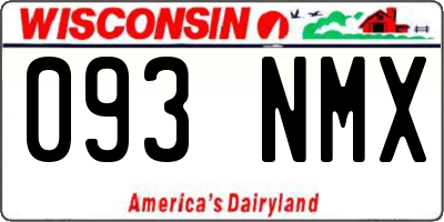WI license plate 093NMX