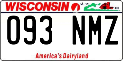 WI license plate 093NMZ