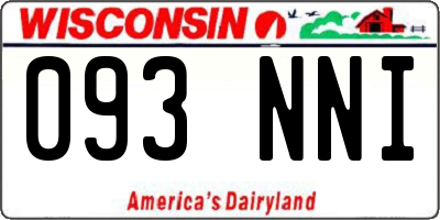 WI license plate 093NNI