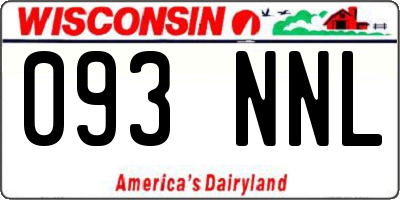 WI license plate 093NNL